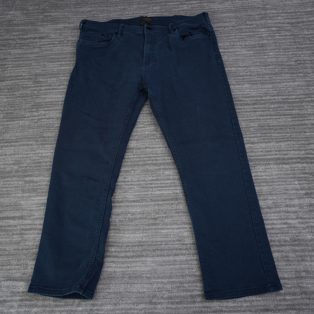 Jachs NY Jeans Men 5-Pocket Stretch Navy Blue Straight Leg 40x30 Fit (39x26.75)